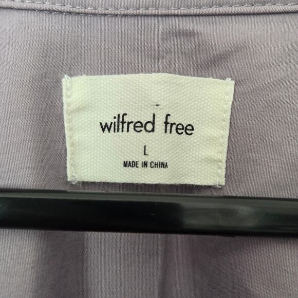 Wilfred Free Purple Slate Ardoise Mauve Long Sleeve Button Up Large NWT - Picture 6 of 9